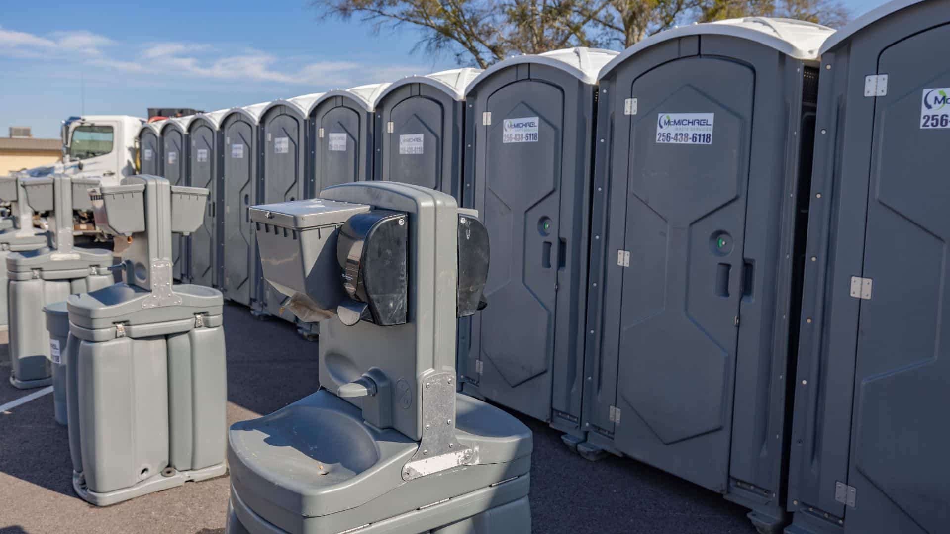 festival portable toilets hand wash station Alabama