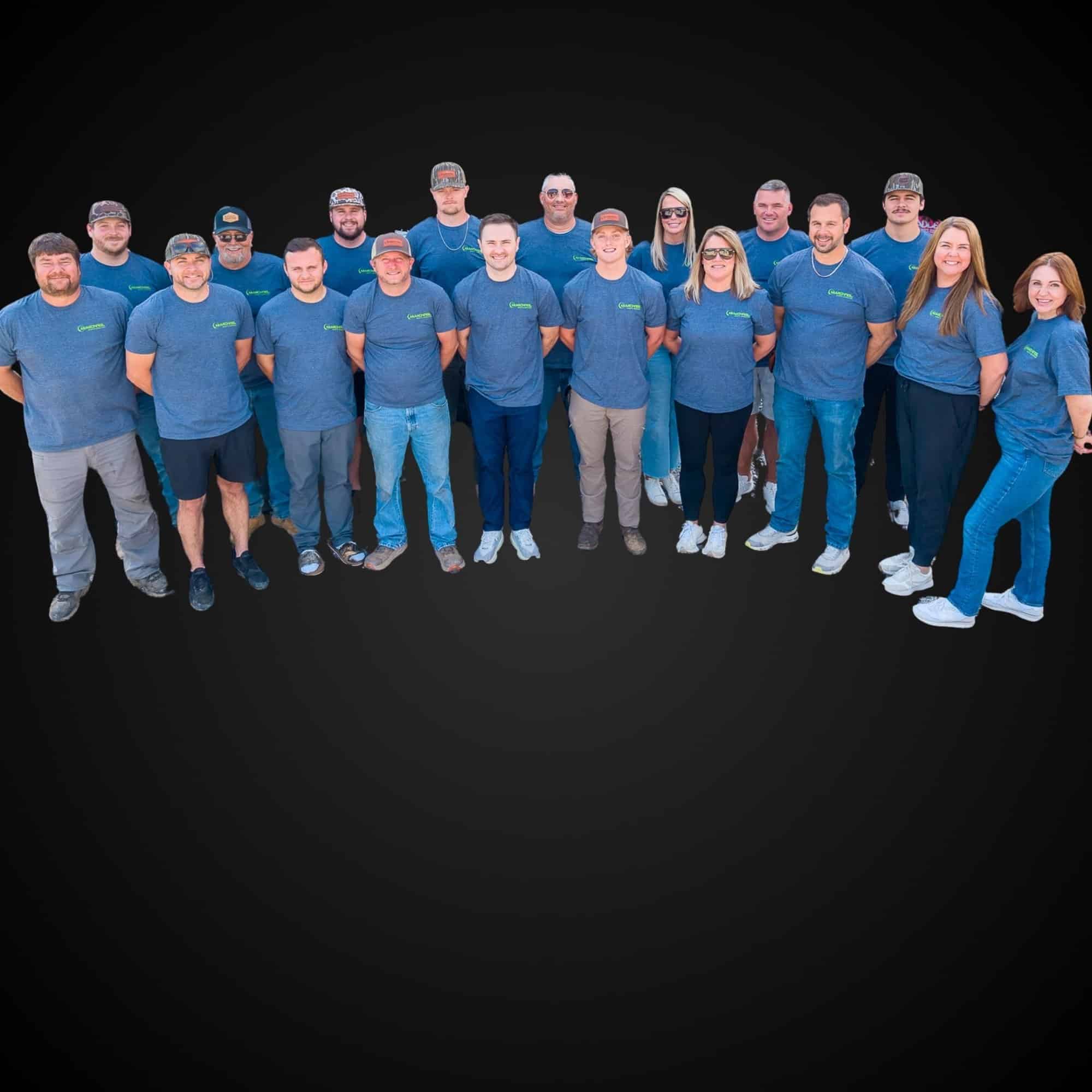 The McMichael Waste Services team, the local crew behind Alabama event sanitation