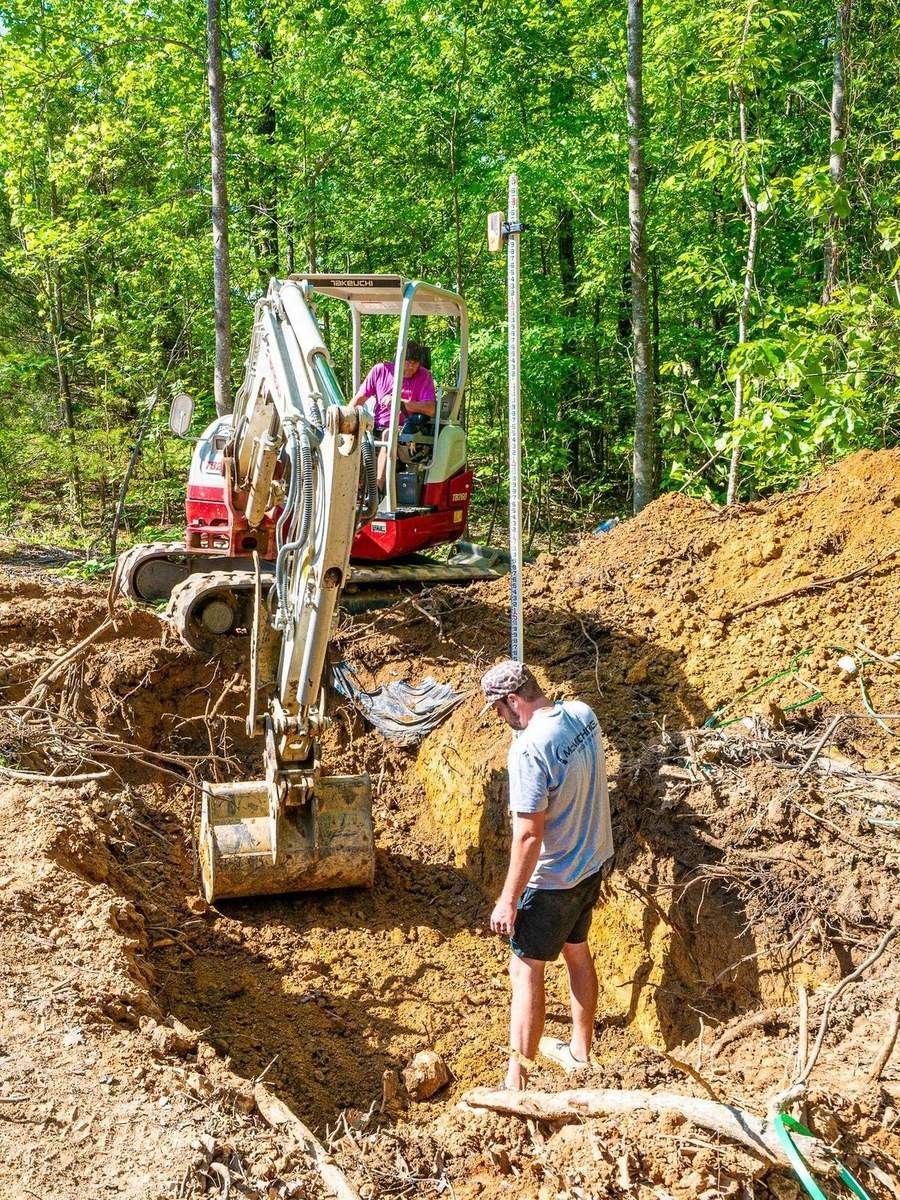 Excavation for a commercial high-capacity septic system in Alabama