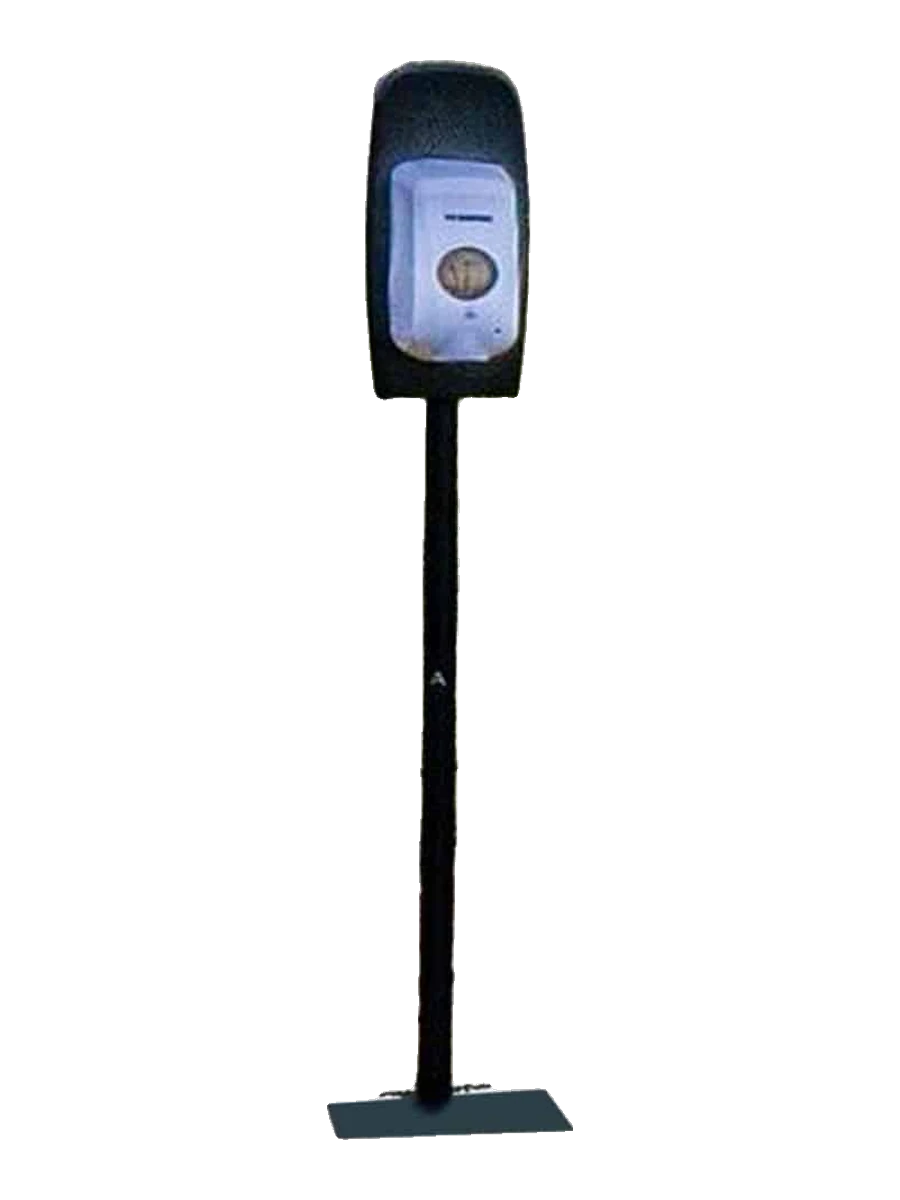 Touch-free hand sanitizer stand from McMichael Waste Services